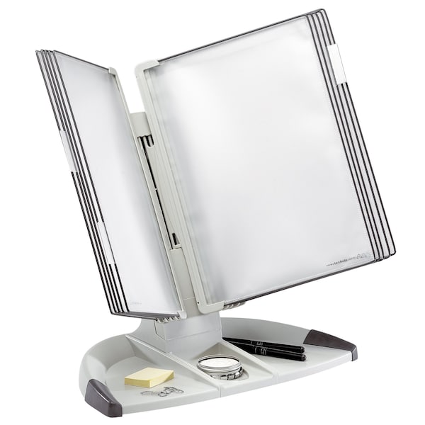 Tarifold Desk Stand Starter Set, 10 Pockets, Gray TD271